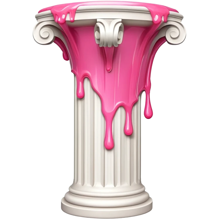 melted pink dripping sauce greek column  emoji