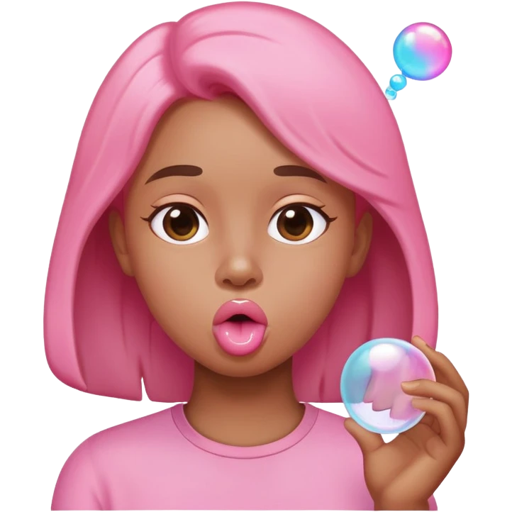 face blowing bubble gum emoji