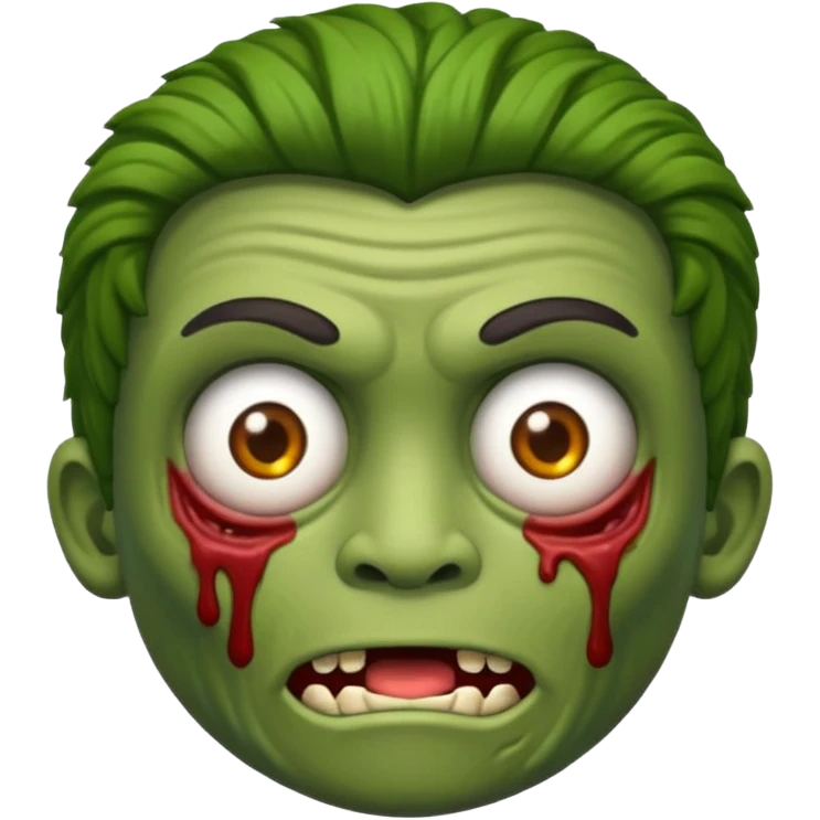 Faça um emoji de zombie menino com cabelo cacheado emoji
