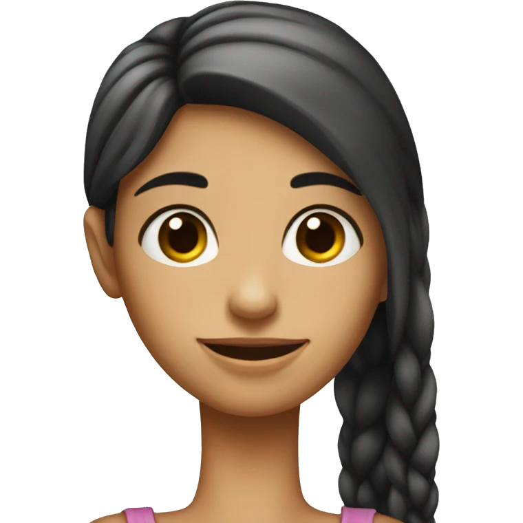 A girl with a long neck emoji