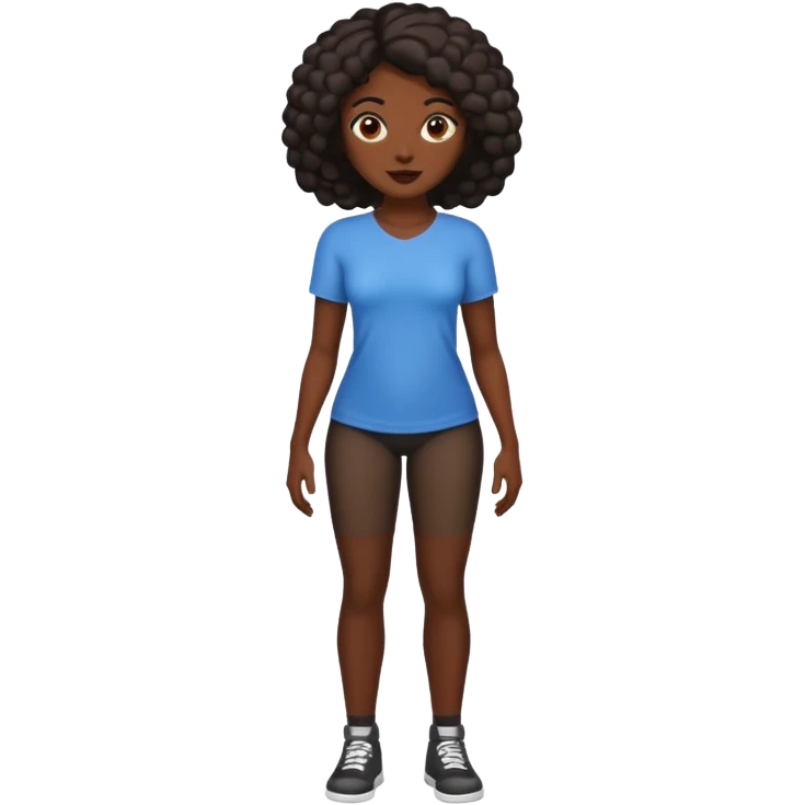 Naked women full body black emoji
