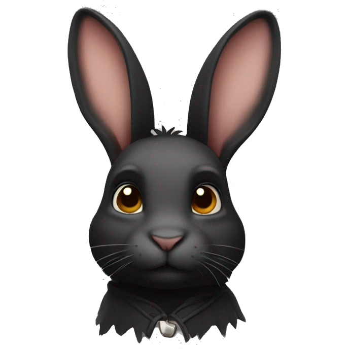 Lapin noir emoji