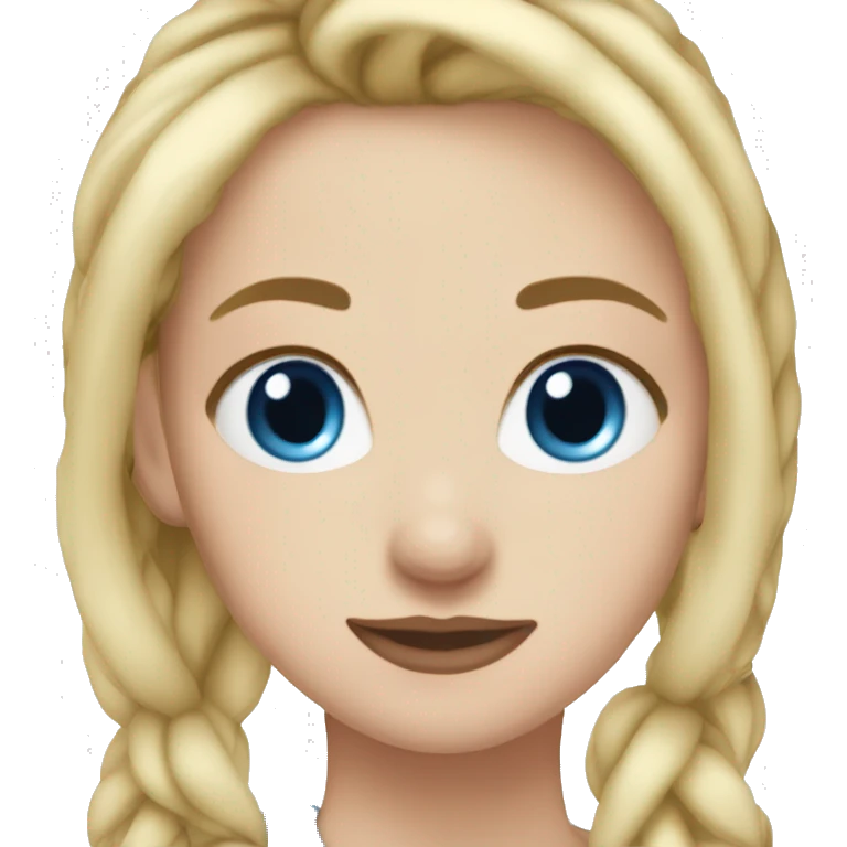 white girl blue eyes blonde hair ponytail nose ring emoji