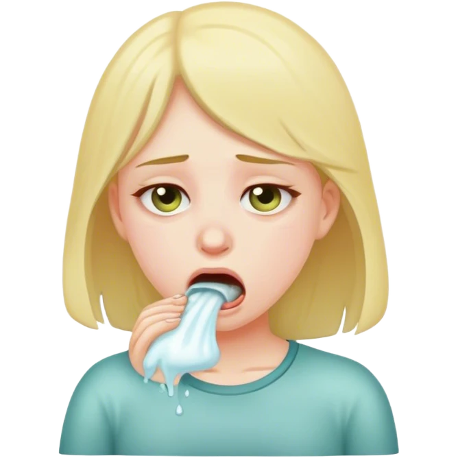 Girl vomiting emoji