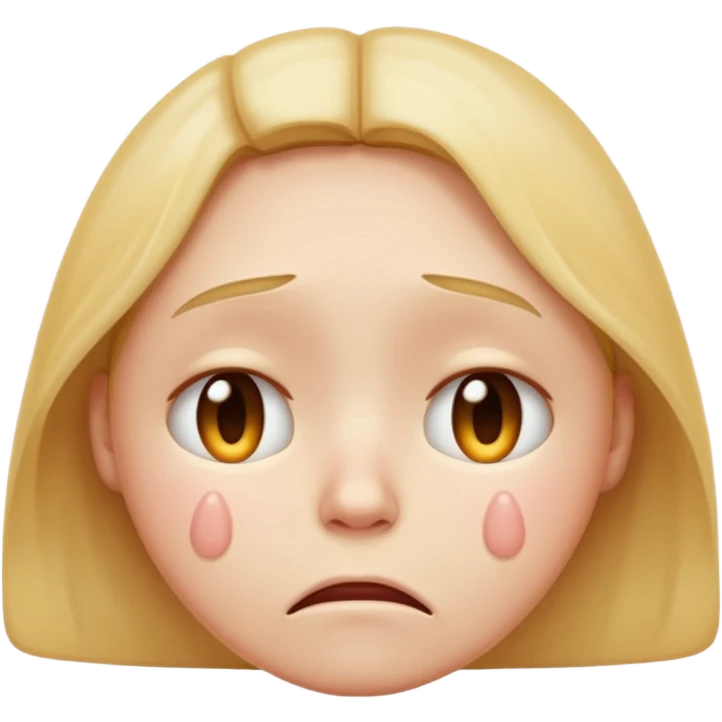 depressed face emoji, sad expression, downturned mouth, teary eyes emoji