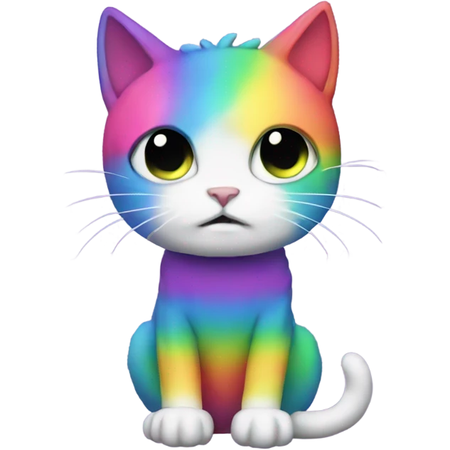 Emo rainbow cat emoji