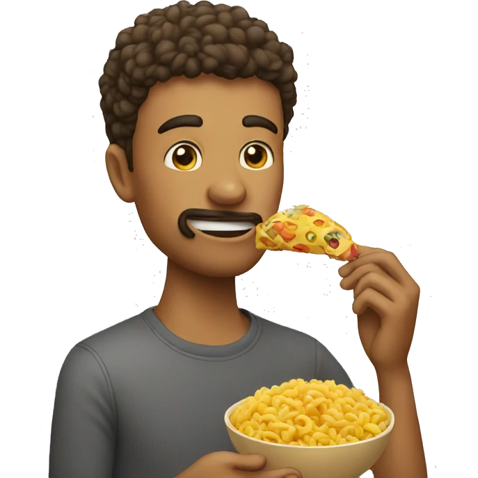 person eating junk foo emoji