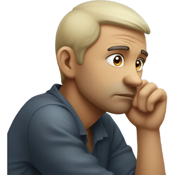 a person thinking about another person emoji
