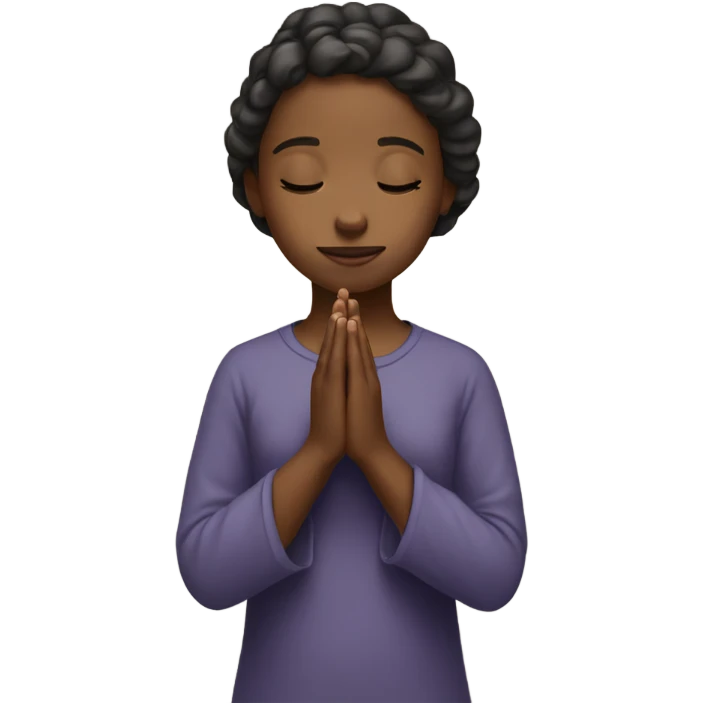 Praying girl emoji
