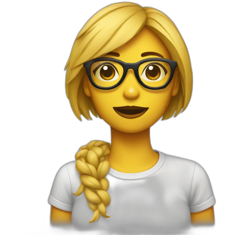 Chica con gafas emoji