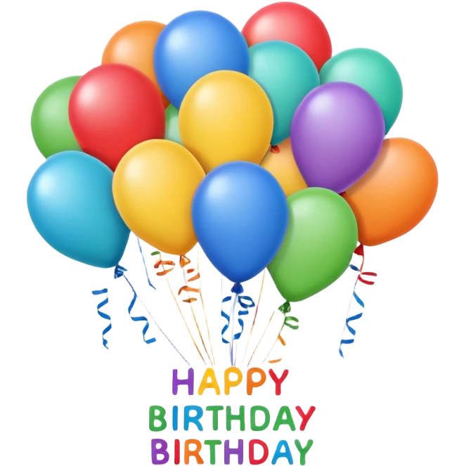 Happy birthday banner emoji