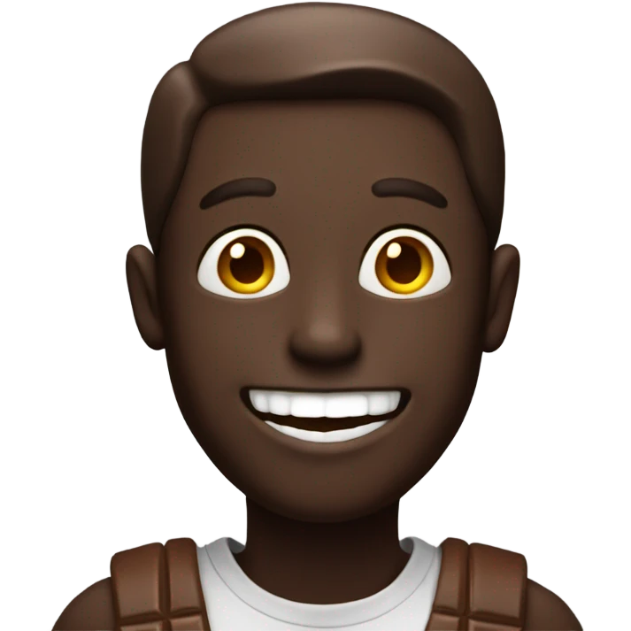 Happy chocolate bar man emoji