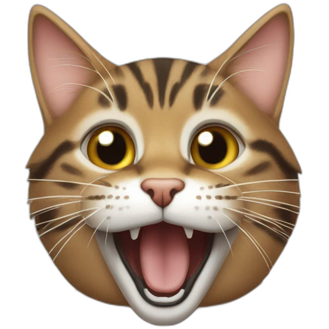 Tabby Cat meowing annoyingly emoji