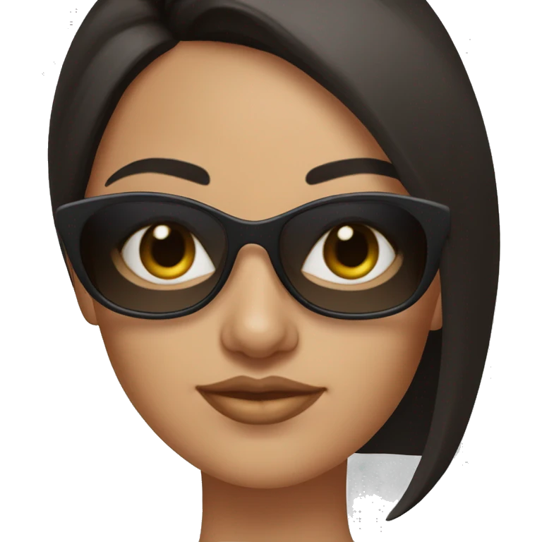 Armenian brunette girl with cat eye sunglasses  emoji
