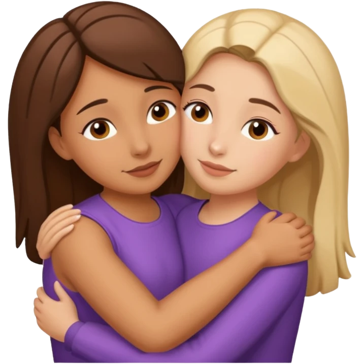 Hugging one carmelitan sister one normal woman love emoji