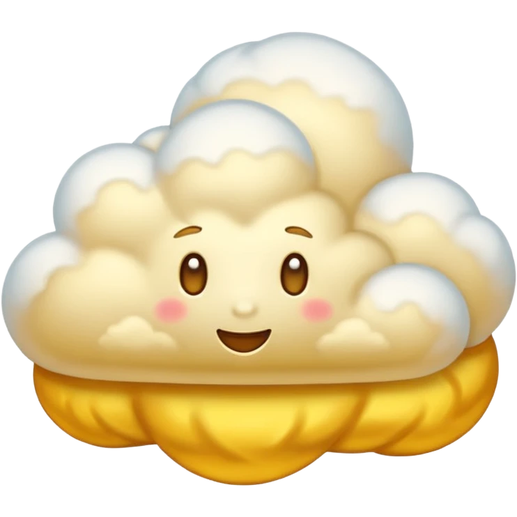 Nube voladora dorada emoji