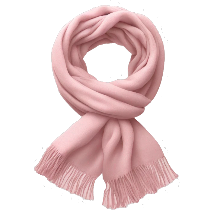 scarf in soft pink color  emoji