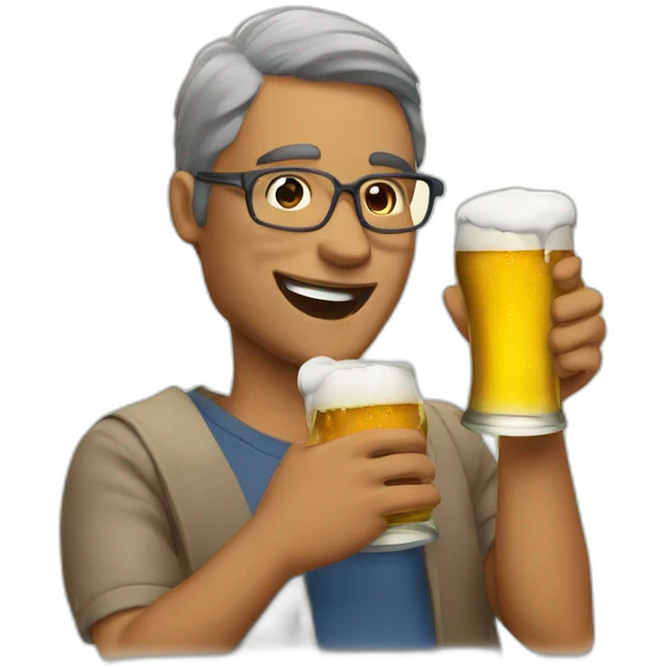 Maicon kuster drinking beer emoji