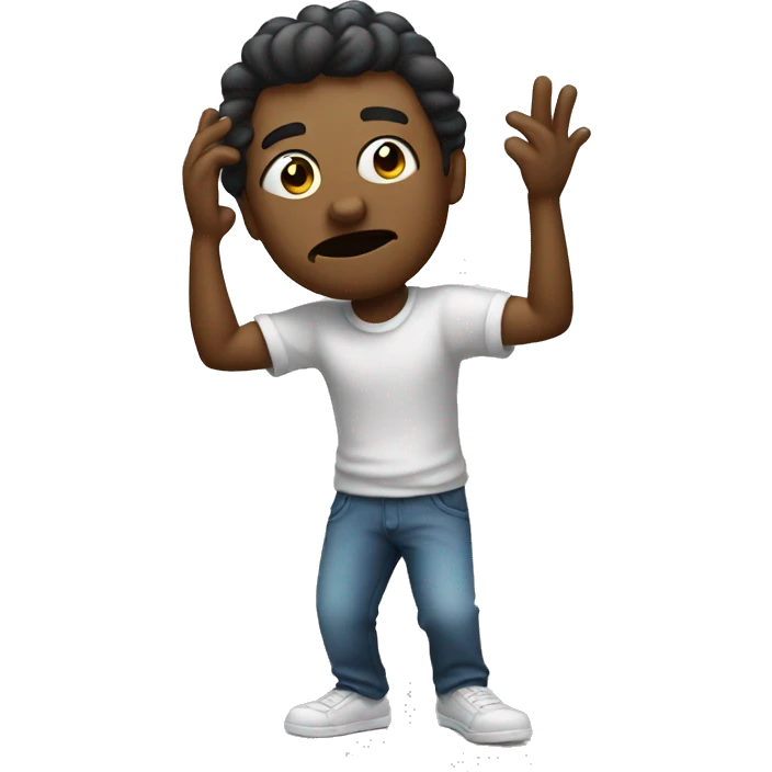 man makes a dab emoji