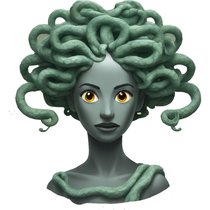 medusa turning herself to stone ￼ emoji