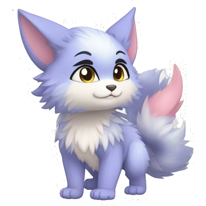 Anthro-Pastel-Fur-Sona-Chibi-Shiny-Fakémon full body emoji