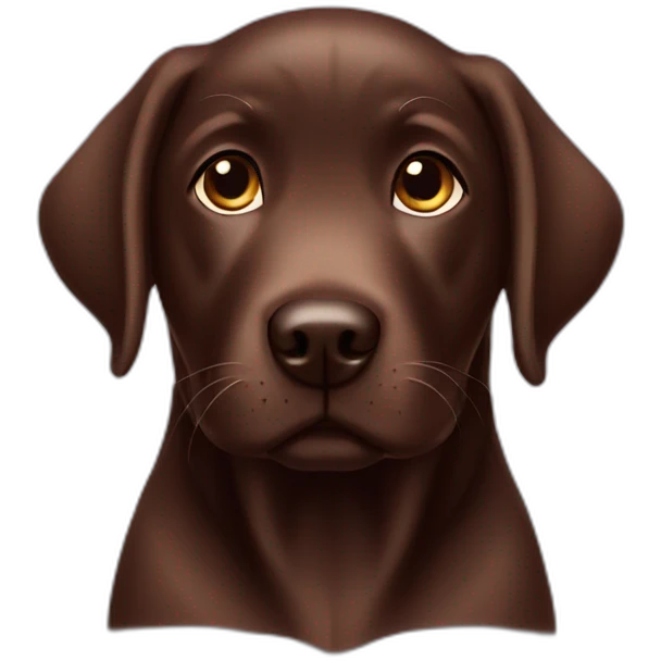 Chocolate labrador puppy emoji