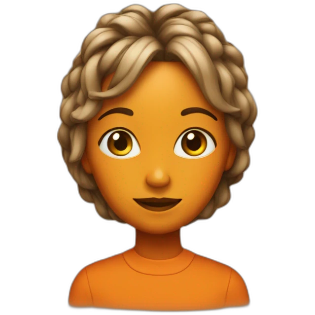 orange girl whith create minds emoji