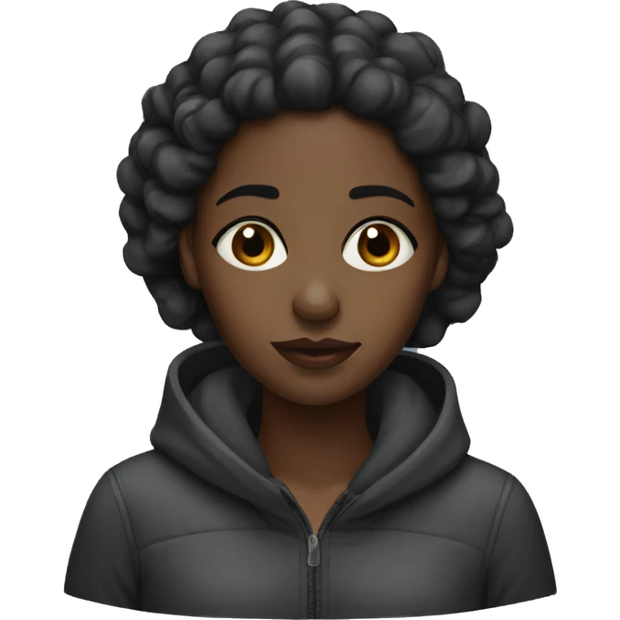 Cold black girl emoji