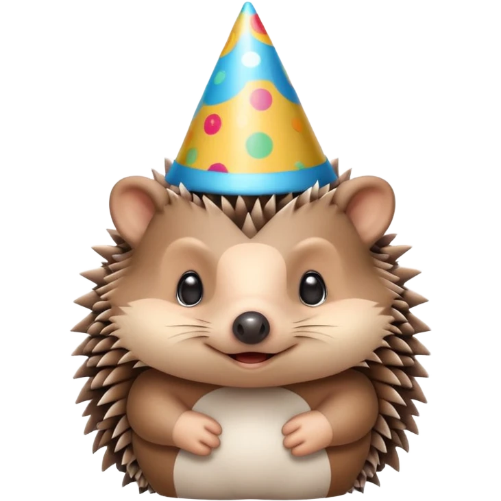 Hedgehog birthday emoji