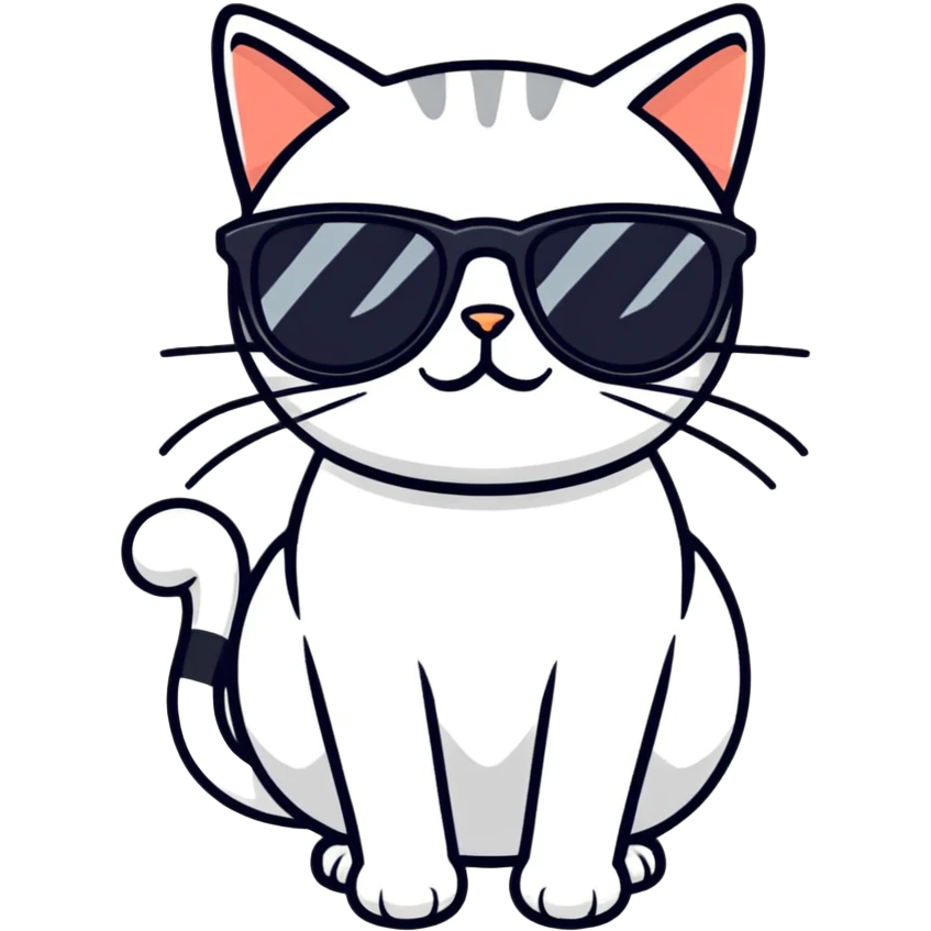 Cat with sunglasses emoji