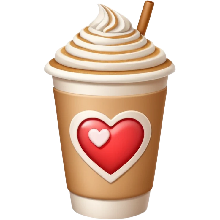 latte in a paper take out cup without whipped cream emoji