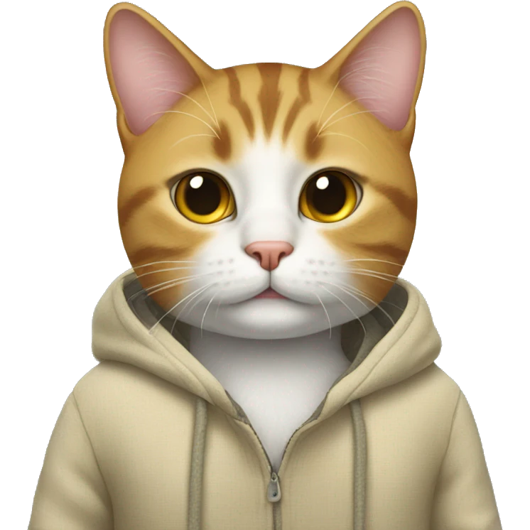 Cat with clothes on emoji