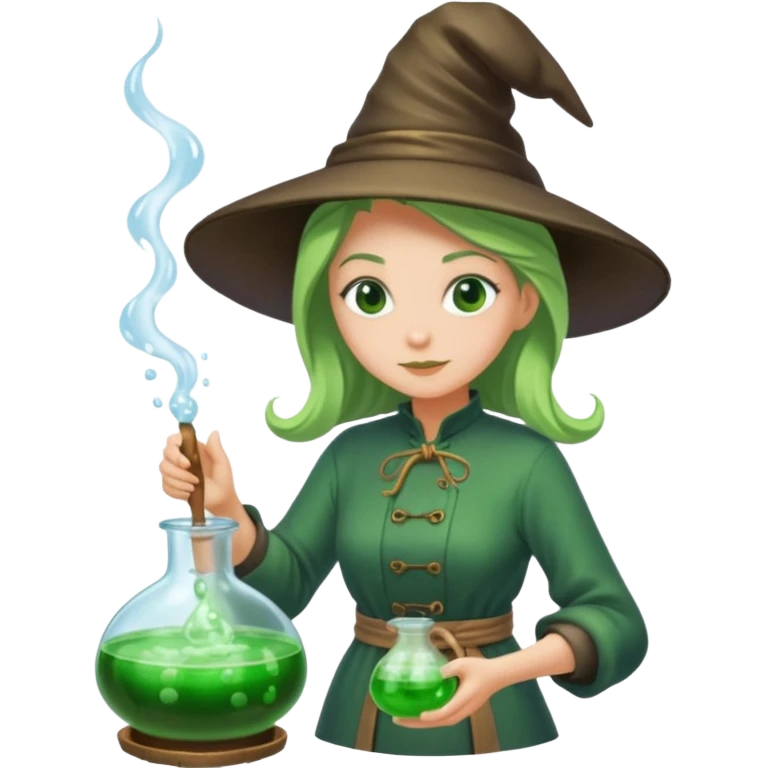 green witch cooking potion emoji