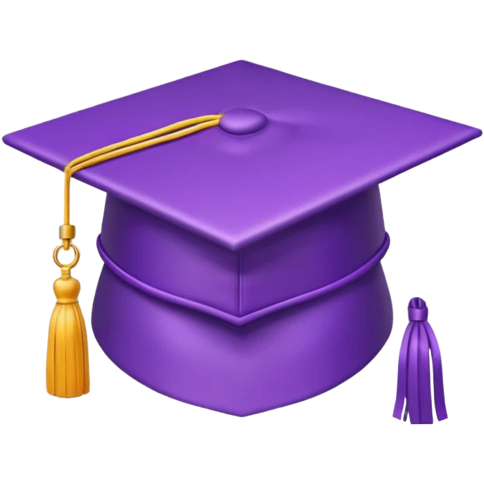 purple graduation hat 3d emoji emoji