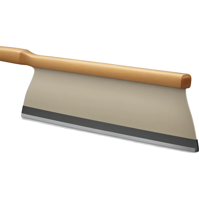 squeegee with long wooden handle emoji