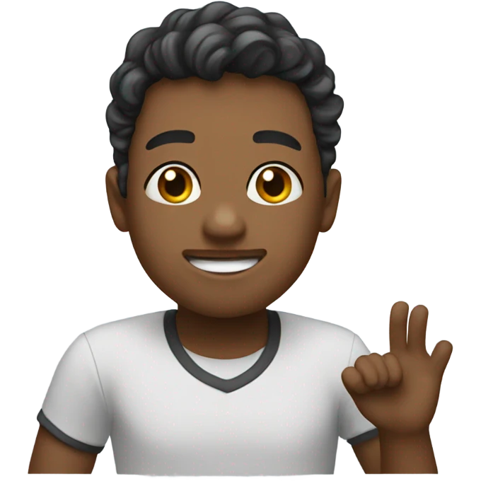 Emoji il love with wave emoji