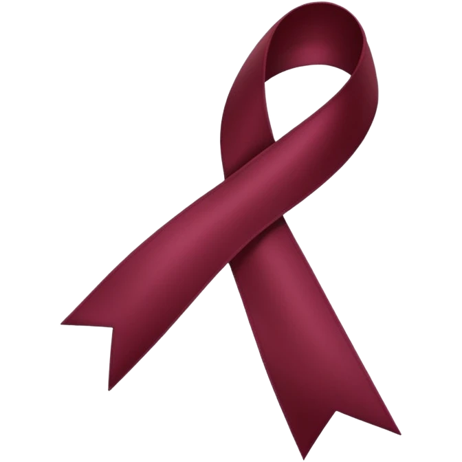 bordo kurdele koyu renk  emoji