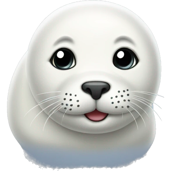Cute white seal emoji