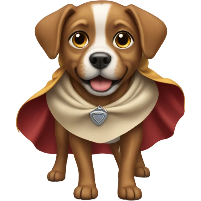 Dog wearing cape  emoji