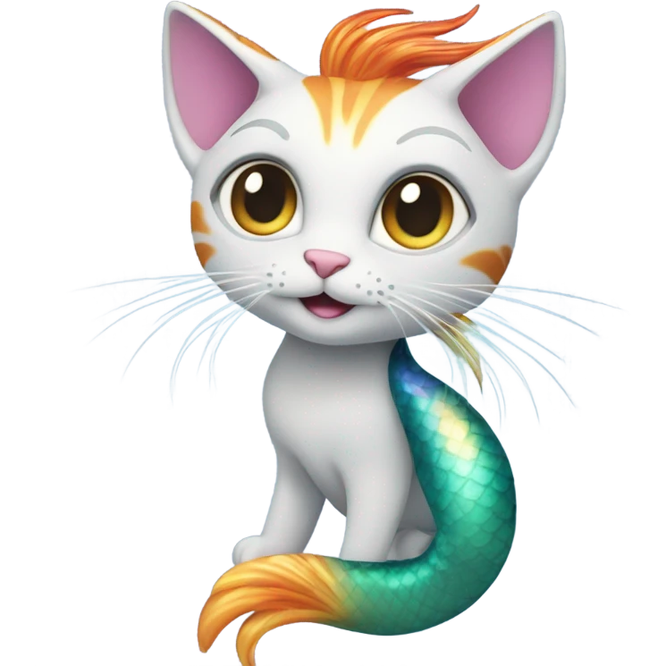 Mermaid cat emoji