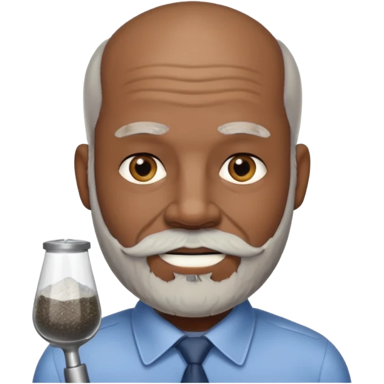Balding old-middle-aged black office man I.T. Supervisor emoji