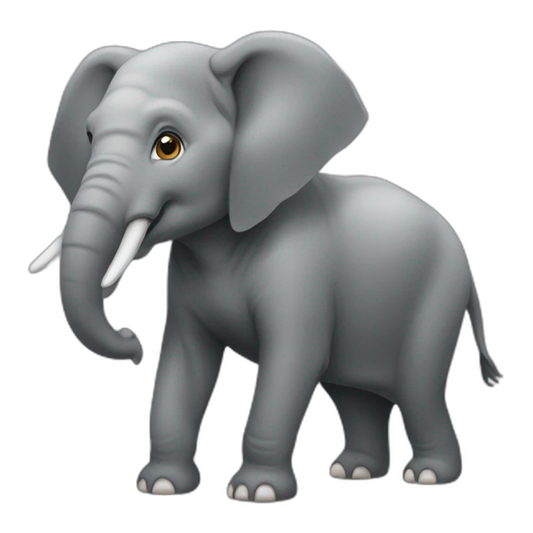 Éléphant sur chien emoji