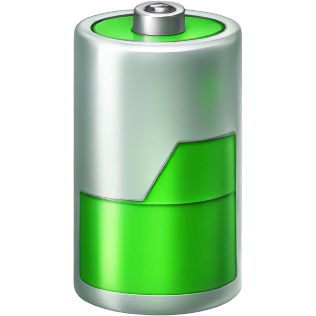 Green battery shiny emoji