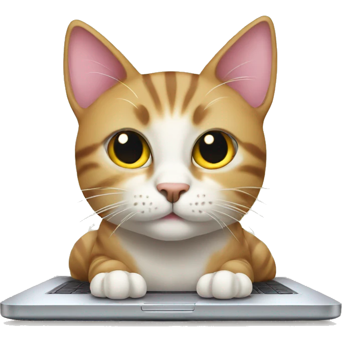 Cat on laptop emoji
