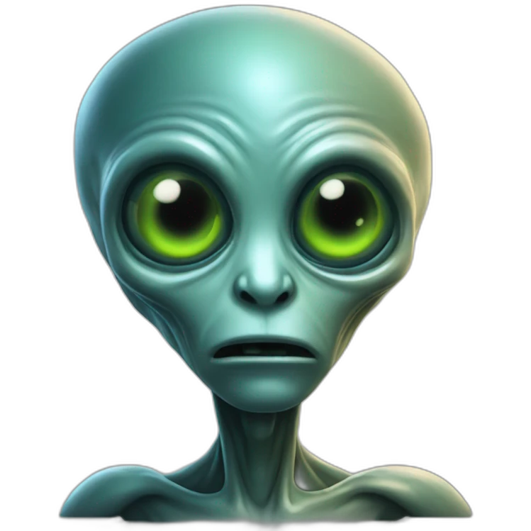Alien coming from 0's and 1's bit  emoji