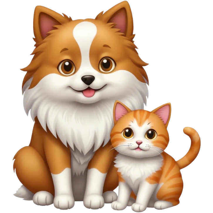 Dog with cat emoji