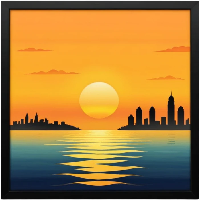 Mumbai sunset at sea link emoji