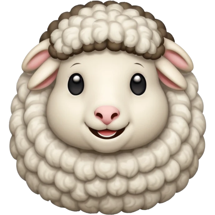 Sheep smiling  emoji