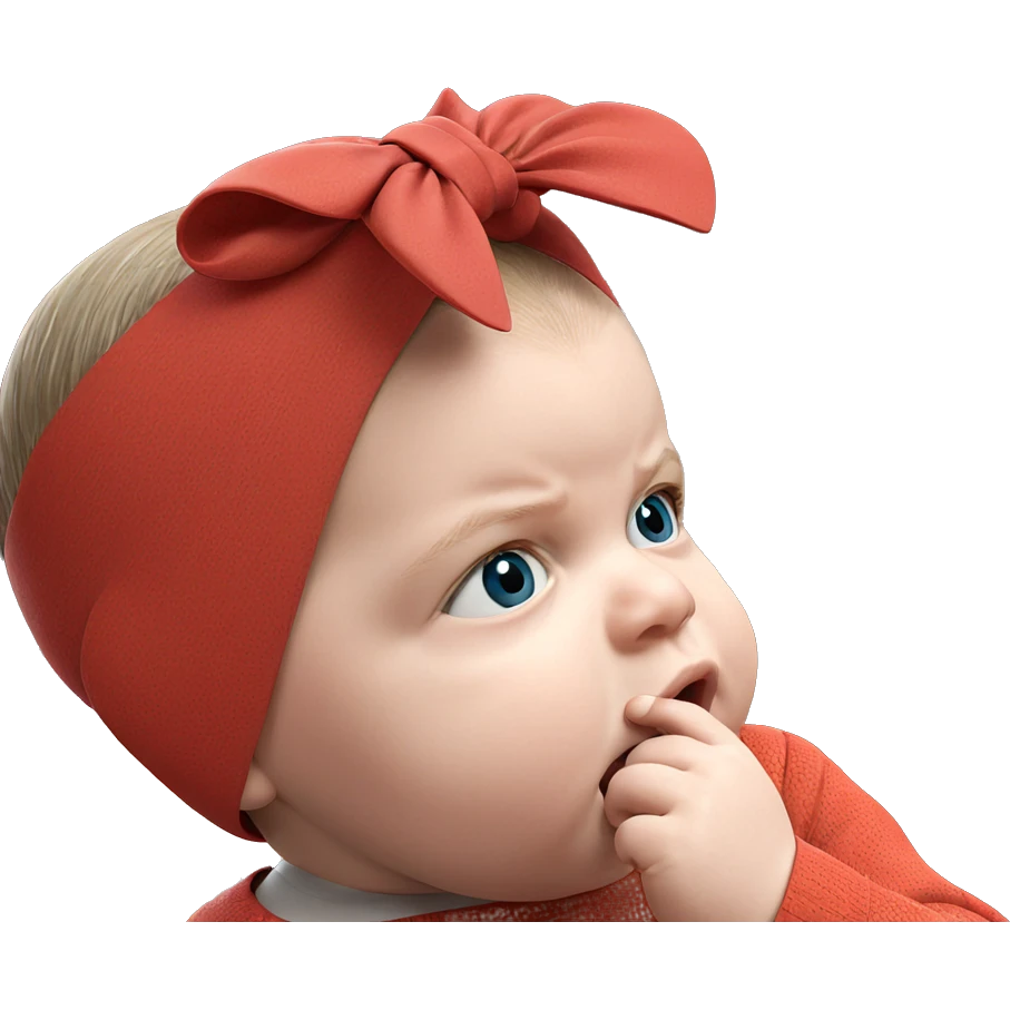 child sitting on stool emoji