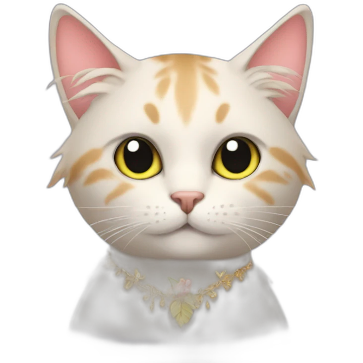 cat with fairy wigs emoji